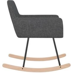 FIMEI Chaise à Bascule Gris Foncé Tissu 10 FIMEI Chaise à Bascule Gris Foncé Tissu -Pas Cher Fauteuil Magasin 60971386 4