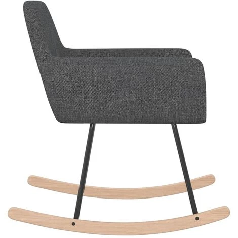 FIMEI Chaise à Bascule Gris Foncé Tissu 6 FIMEI Chaise à Bascule Gris Foncé Tissu – Image 4