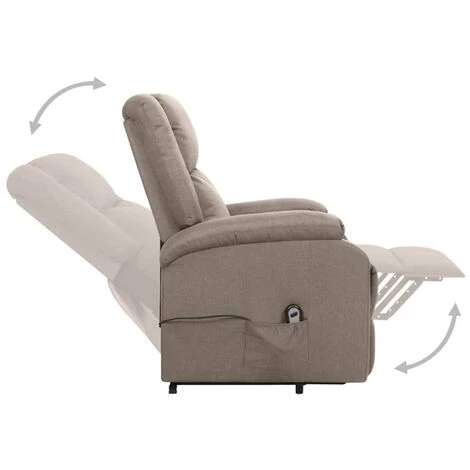 FIMEI Fauteuil Inclinable Taupe Tissu 7 FIMEI Fauteuil Inclinable Taupe Tissu – Image 5