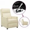 FIMEI Fauteuil Releveur Inclinable Crème Similicuir -Pas Cher Fauteuil Magasin 60971761 1