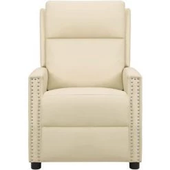 FIMEI Fauteuil Releveur Inclinable Crème Similicuir -Pas Cher Fauteuil Magasin 60971761 3
