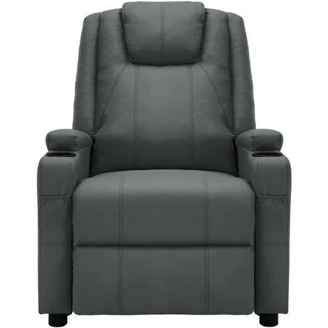 FIMEI Fauteuil Inclinable électrique Anthracite Similicuir 4 FIMEI Fauteuil Inclinable électrique Anthracite Similicuir – Image 2