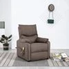 FIMEI Fauteuil De Massage Inclinable Taupe Tissu -Pas Cher Fauteuil Magasin 60971987 1