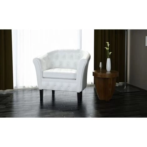 FIMEI Fauteuil Blanc Similicuir 3 FIMEI Fauteuil Blanc Similicuir