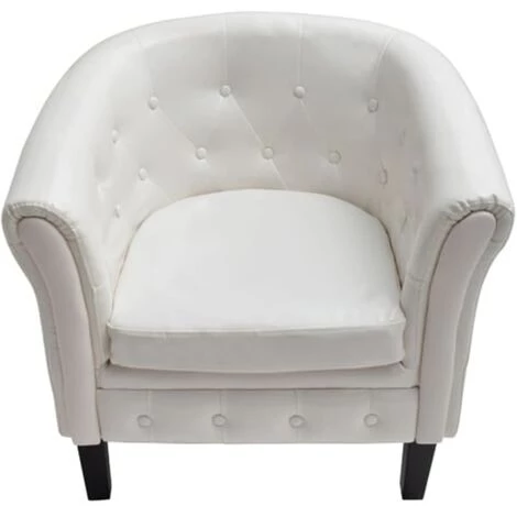 FIMEI Fauteuil Blanc Similicuir 4 FIMEI Fauteuil Blanc Similicuir – Image 2