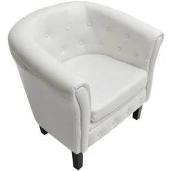 FIMEI Fauteuil Blanc Similicuir 9 FIMEI Fauteuil Blanc Similicuir -Pas Cher Fauteuil Magasin 60972000 3