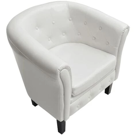 FIMEI Fauteuil Blanc Similicuir 5 FIMEI Fauteuil Blanc Similicuir – Image 3