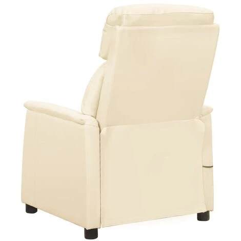 FIMEI Fauteuil Releveur Inclinable De Massage Crème Similicuir 7 FIMEI Fauteuil Releveur Inclinable De Massage Crème Similicuir – Image 5
