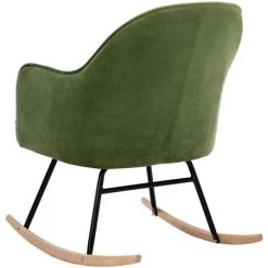 FIMEI Chaise à Bascule Vert Clair Velours 11 FIMEI Chaise à Bascule Vert Clair Velours -Pas Cher Fauteuil Magasin 60972724 5