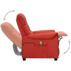 FIMEI Fauteuil De Massage Inclinable Rouge Bordeaux Similicuir -Pas Cher Fauteuil Magasin 60972821 5