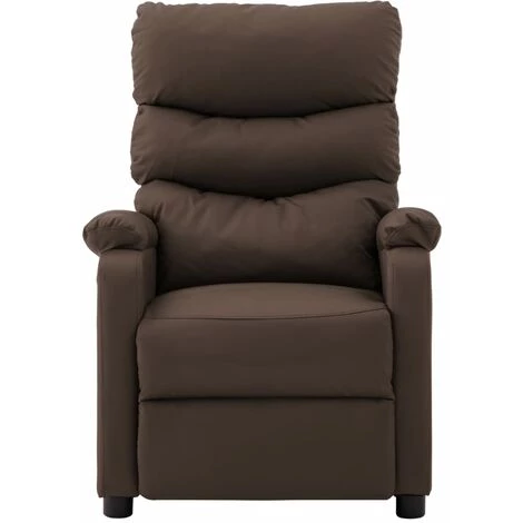 FIMEI Fauteuil De Massage Inclinable Marron Similicuir 4 FIMEI Fauteuil De Massage Inclinable Marron Similicuir – Image 2