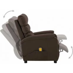 FIMEI Fauteuil De Massage Inclinable Marron Similicuir 9 FIMEI Fauteuil De Massage Inclinable Marron Similicuir -Pas Cher Fauteuil Magasin 60972915 3