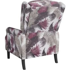 FIMEI Fauteuil Inclinable Motif à Fleurs Tissu -Pas Cher Fauteuil Magasin 60973043 5