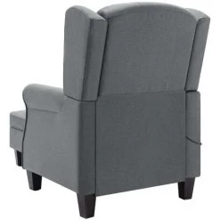 FIMEI Fauteuil De Massage Avec Repose-pied Gris Clair Tissu -Pas Cher Fauteuil Magasin 60973078 5