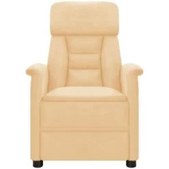 FIMEI Fauteuil Inclinable De Massage Crème Similicuir Daim -Pas Cher Fauteuil Magasin 60973395 3