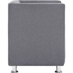 FIMEI Fauteuil Cube Gris Clair Tissu 10 FIMEI Fauteuil Cube Gris Clair Tissu -Pas Cher Fauteuil Magasin 60973606 4