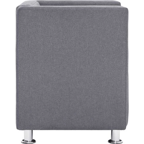 FIMEI Fauteuil Cube Gris Clair Tissu 6 FIMEI Fauteuil Cube Gris Clair Tissu – Image 4