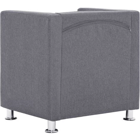 FIMEI Fauteuil Cube Gris Clair Tissu 7 FIMEI Fauteuil Cube Gris Clair Tissu – Image 5