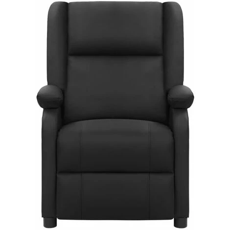 FIMEI Fauteuil Releveur Inclinable De Massage Noir Cuir Véritable 5 FIMEI Fauteuil Releveur Inclinable De Massage Noir Cuir Véritable – Image 3