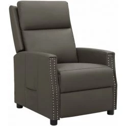 FIMEI Fauteuil Releveur Inclinable Gris Similicuir -Pas Cher Fauteuil Magasin 60974323 2