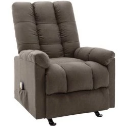 FIMEI Fauteuil De Massage Inclinable Marron Tissu