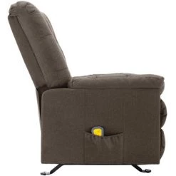 FIMEI Fauteuil De Massage Inclinable Marron Tissu -Pas Cher Fauteuil Magasin 60974396 5