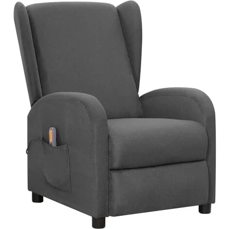 FIMEI Fauteuil Releveur Inclinable De Massage Gris Foncé Tissu 4 FIMEI Fauteuil Releveur Inclinable De Massage Gris Foncé Tissu – Image 2