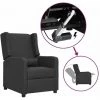FIMEI Fauteuil Releveur Inclinable Gris Foncé Tissu