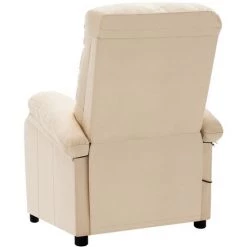 FIMEI Fauteuil De Massage Inclinable Crème Tissu -Pas Cher Fauteuil Magasin 60974608 4