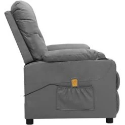 FIMEI Fauteuil De Massage Inclinable Gris Similicuir 9 FIMEI Fauteuil De Massage Inclinable Gris Similicuir -Pas Cher Fauteuil Magasin 60974903 3