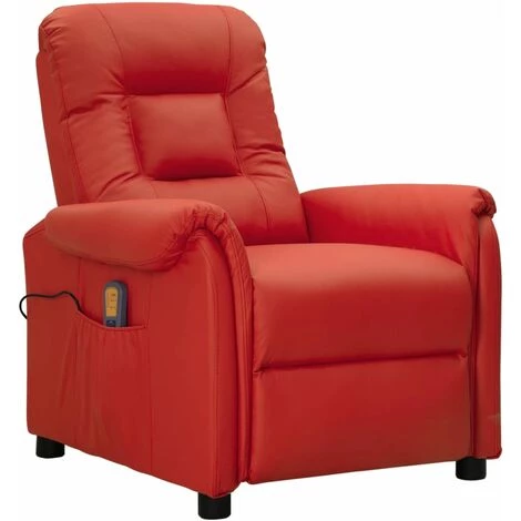 FIMEI Fauteuil Releveur Inclinable De Massage Bordeaux Similicuir 4 FIMEI Fauteuil Releveur Inclinable De Massage Bordeaux Similicuir â Image 2