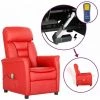 FIMEI Fauteuil Inclinable électrique De Massage Rouge Similicuir