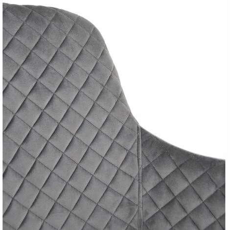 DéCORATION D'AUTREFOIS Fauteuil Polyester Métal Gris 58x55x83cm - Polyester, Métal - Gris 6 DéCORATION D'AUTREFOIS Fauteuil Polyester Métal Gris 58x55x83cm - Polyester, Métal - Gris – Image 4