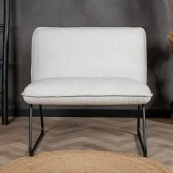 DIMEHOUSE Merle Fauteuil Industriel Blanc - Blanc -Pas Cher Fauteuil Magasin 61072723 2