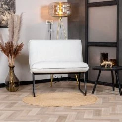 DIMEHOUSE Merle Fauteuil Industriel Blanc - Blanc -Pas Cher Fauteuil Magasin 61072723 4