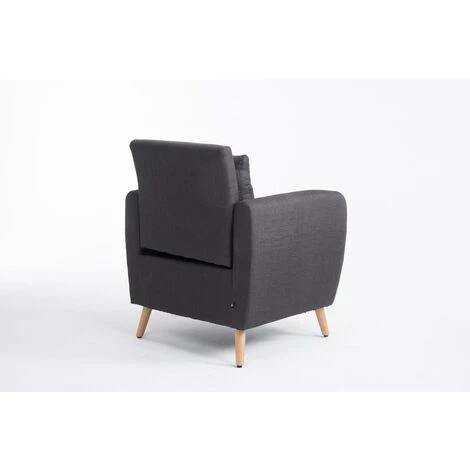NOVA Fauteuil Rembourré Dans Un Fauteuil De Salon élégant Avec Diverses Armures Couleur : Gris Foncé 6 NOVA Fauteuil Rembourré Dans Un Fauteuil De Salon élégant Avec Diverses Armures Couleur : Gris Foncé – Image 4