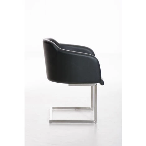 NOVA Chaise Rembourrée Avec écos Accoudoirs En Cantilever En Porte-à-faux. Couleur : Noir 4 NOVA Chaise Rembourrée Avec écos Accoudoirs En Cantilever En Porte-à-faux. Couleur : Noir – Image 2