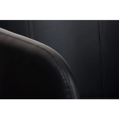 NOVA Chaise Rembourrée Avec écos Accoudoirs En Cantilever En Porte-à-faux. Couleur : Noir 7 NOVA Chaise Rembourrée Avec écos Accoudoirs En Cantilever En Porte-à-faux. Couleur : Noir – Image 5