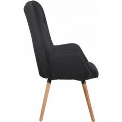 NOVA Salon De Fauteuil Extra Grand En Tissu Et Chaise Relaxante En Bois Chesterfield Diverses Couleurs Couleur : Noir -Pas Cher Fauteuil Magasin 61090630 3