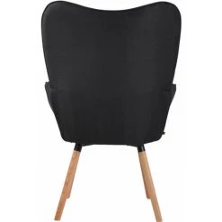 NOVA Salon De Fauteuil Extra Grand En Tissu Et Chaise Relaxante En Bois Chesterfield Diverses Couleurs Couleur : Noir -Pas Cher Fauteuil Magasin 61090630 5