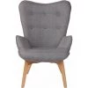 NOVA Élégant Fauteuil De Salon élégant Moderne Dans Le Tissu Chesterfield Diverses Couleurs Couleur : Gris -Pas Cher Fauteuil Magasin 61090657 1