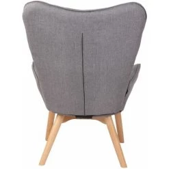 NOVA Élégant Fauteuil De Salon élégant Moderne Dans Le Tissu Chesterfield Diverses Couleurs Couleur : Gris -Pas Cher Fauteuil Magasin 61090657 3