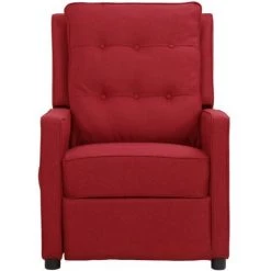 YOUTHUP Fauteuil De Massage Inclinable Rouge Bordeaux Tissu - Rouge -Pas Cher Fauteuil Magasin 61113714 2