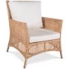 PRIVATEFLOOR Fauteuil En Rotin, Style Boho Bali - Maui Blanc - Toile, Rotin - Blanc -Pas Cher Fauteuil Magasin 61218580 1