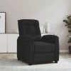 Fauteuil Inclinable Tissu Microfibre Noir VidaXL -Pas Cher Fauteuil Magasin 61219933 1