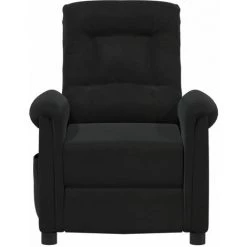 Fauteuil Inclinable Tissu Microfibre Noir VidaXL -Pas Cher Fauteuil Magasin 61219933 3