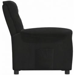 Fauteuil Inclinable Tissu Microfibre Noir VidaXL -Pas Cher Fauteuil Magasin 61219933 4