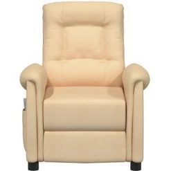 Fauteuil Inclinable De Massage Tissu Microfibre Crème VidaXL 9 Fauteuil Inclinable De Massage Tissu Microfibre Crème VidaXL -Pas Cher Fauteuil Magasin 61219939 3