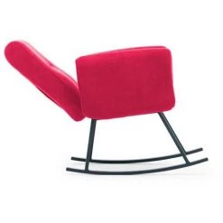 COTECOSY Fauteuil à Bascule Calvet Tissu Fuchsia Et Métal Noir - Fuschia -Pas Cher Fauteuil Magasin 61220267 4