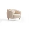 COTECOSY Fauteuil Leticia Tissu Beige - Beige